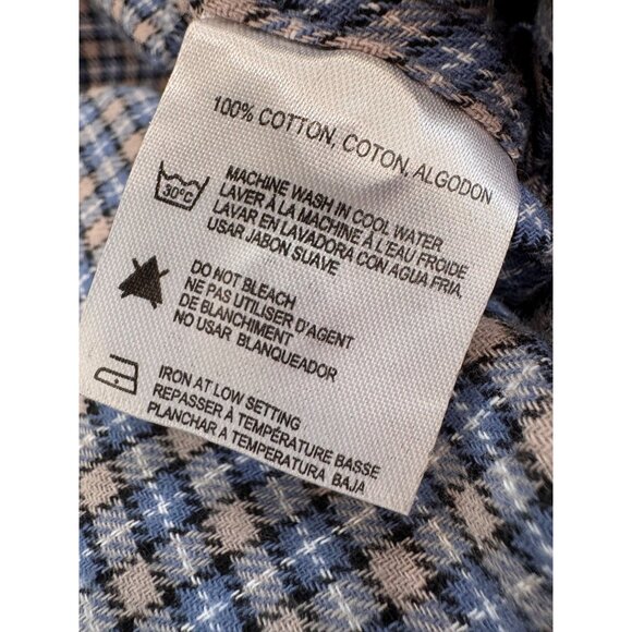 New Report Collection Men's Size M Blue Plaid Soft Touch Flannel Shirt - Picture 10 of 11